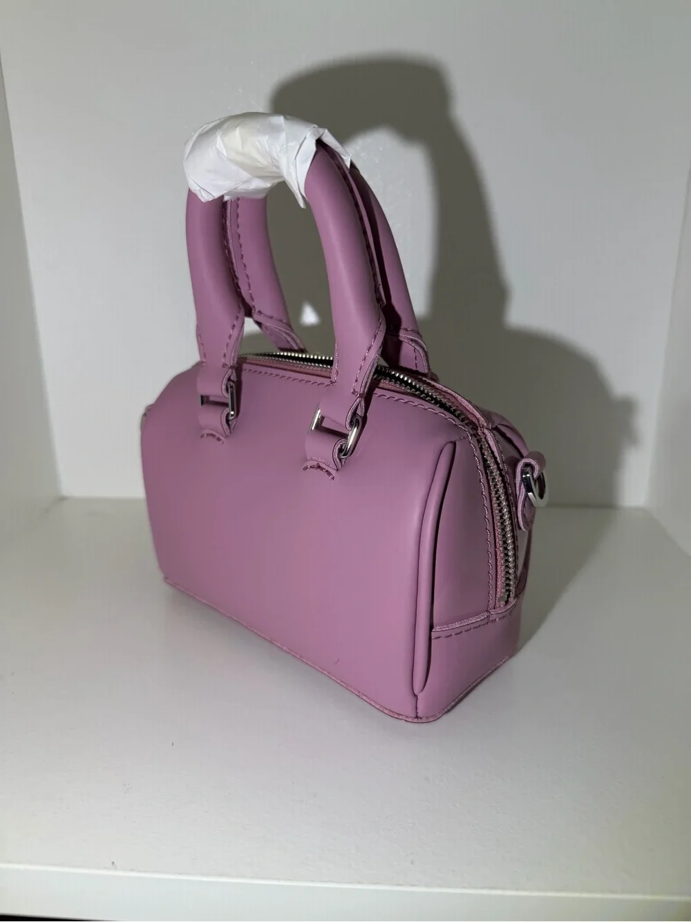 Dr. Martens Mauve Mini Leather Satchel with Detachable Strap - Picture 3 of 5